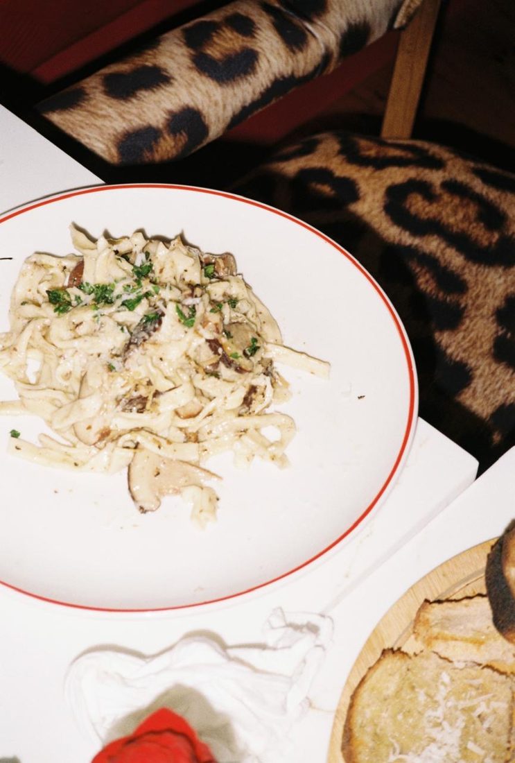 A plate of handmade pasta on the table